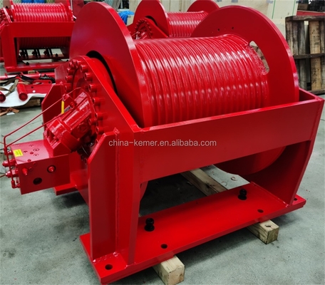 120V High Carbon Steel 10 Tons Hydraulic Trawl Winch for Marine Mooring and Lifeboat Davit