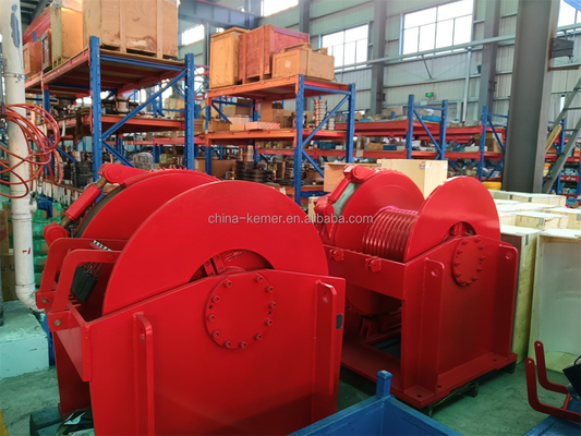 120V High Carbon Steel 10 Tons Hydraulic Trawl Winch for Marine Mooring and Lifeboat Davit