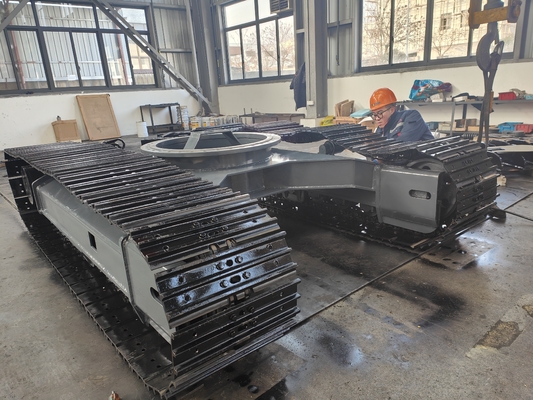 Middle Rotary Steel Crawler Track Undercarriage for Tracked Chassis Excavator Crusher