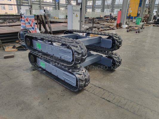 Manufacturing Plant Produces Customized Rubber Track Chassis for Industrial Equipment
