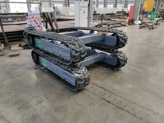Manufacturing Plant Produces Customized Rubber Track Chassis for Industrial Equipment