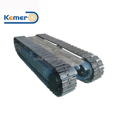 Black Kemer Steel Tracked Chassis for Construction Works Tailored to Requirements